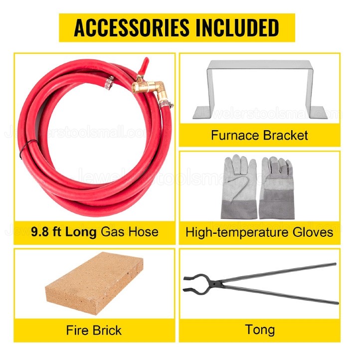 Portable Jewelry Making Gas Propane Forge Furnace Burner Three Burners Metal Equipment